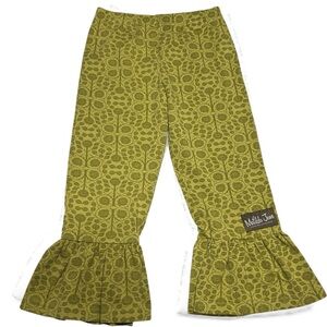 Matilda Jane Green Fern Big Ruffle Hem Pants Girls Size 6 Jane Field Trip 2010